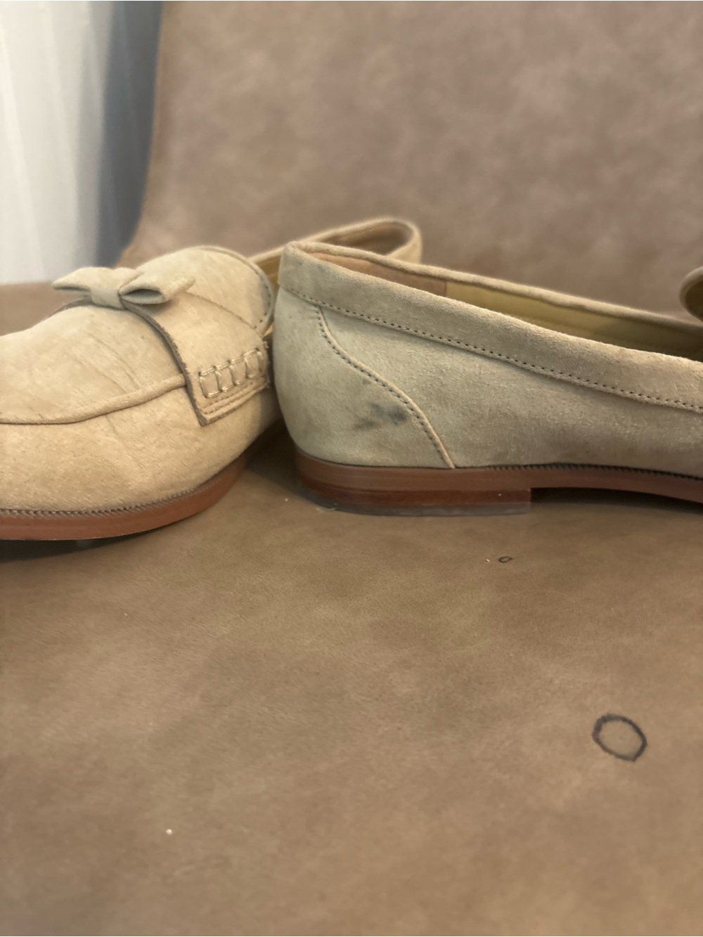 J. Crew tan surfed bow loafers mules slip on shoes size 8.5 - Picture 5 of 6